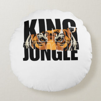 King of the Jungle Rundes Kissen