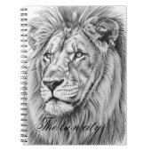 King of the Jungle" School Notebook Notizblock (Vorderseite)