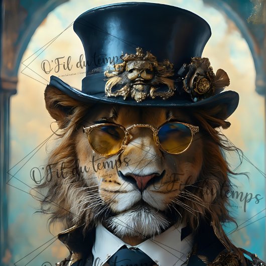 King of The jungle steampunk Schnitt Seidenpapier