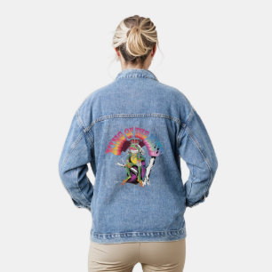 King of the Kiss: Foto-Realistisches Baum Frog Kun Jeansjacke