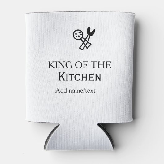 King of the kitchen chef cooking add name crown ha dosenkühler (Vorderseite)
