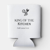 King of the kitchen chef cooking add name crown ha dosenkühler (Rückseite)