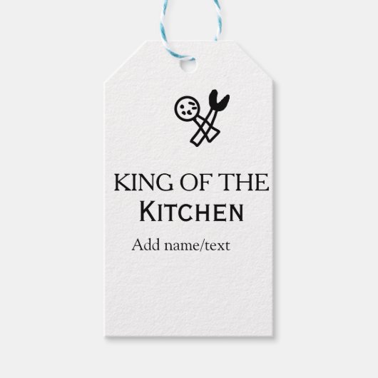King of the kitchen chef cooking add name crown ha geschenkanhänger (Vorderseite)