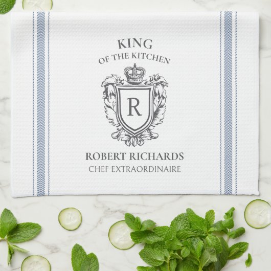 King of the Kitchen Cook Koch Custom Handtuch Prin (Gefaltet)
