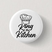 King of the Kitchen Cooking Lover Funny Koch Button (Vorderseite)