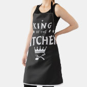 King of the Kitchen Crown – Funny Foodie Black Schürze (InSitu)