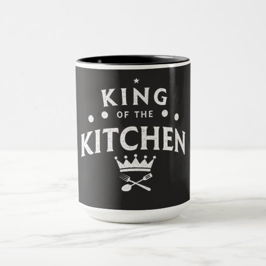 King of the Kitchen Crown – Funny Foodie Black Tasse (Zentrum)