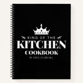 King of The Kitchen Kochbook Rezept Personalisiert Notizblock (Vorderseite)