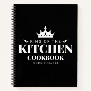 King of The Kitchen Kochbook Rezept Personalisiert Notizblock