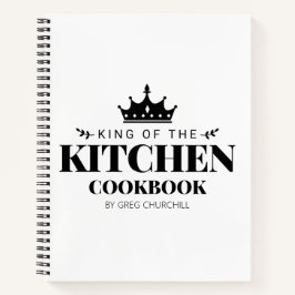 King of The Kitchen Kochbook Rezept Personalisiert Notizblock