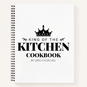 King of The Kitchen Kochbook Rezept Personalisiert Notizblock