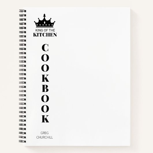 King of The Kitchen Kochbook Rezept Personalisiert Notizblock (Vorderseite)