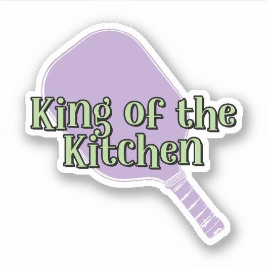 King of the Kitchen Pickleball Paddle Aufkleber (Vorderseite)