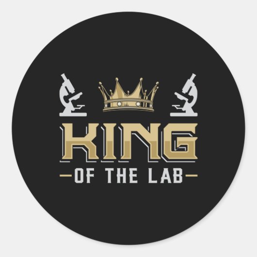 King of the Labrador Laboratory Technician Labrado Runder Aufkleber (Vorderseite)