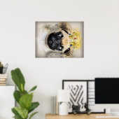 King of the Mops Hunde, Funny Dog, Mops Lover Gesc Poster (Heimbüro)