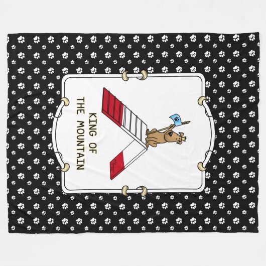 King of the Mountain Hund Agility Design Fleecedecke (Vorderseite (Horizontal))