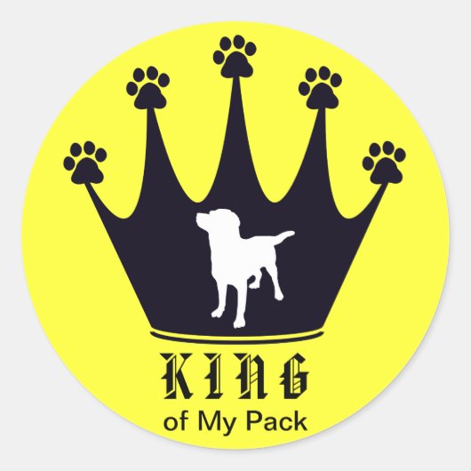 King of the Pack Runder Aufkleber (Vorderseite)