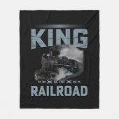 King of the Railroad Dampfzug Motor Locomotive Fleecedecke (Vorderseite)