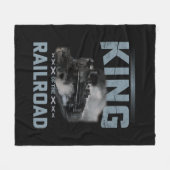 King of the Railroad Dampfzug Motor Locomotive Fleecedecke (Vorderseite (Horizontal))
