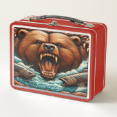 King of the Rapids: Bärenjagd Metall Brotdose (Vorderseite)