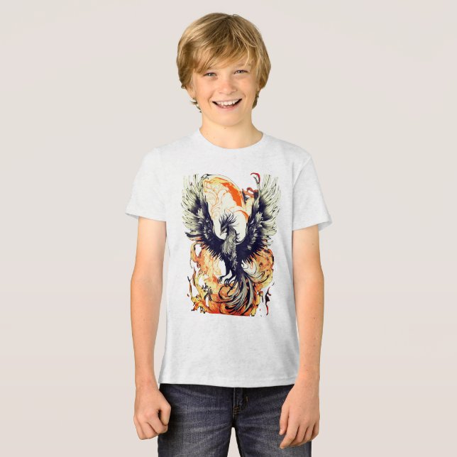 King of the Sky Eagle Swooping Design - Tri-Blend Shirt (Vorderseite voll)
