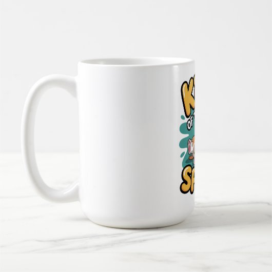 King of the Sploot Funny Dog Lying Pose Gift Kaffeetasse (Links)