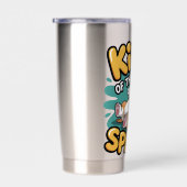 King of the Sploot Funny Dog Lying Pose Gift Thermobecher (Rechts)