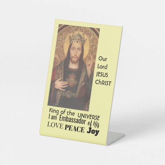 King of  the Universe Sockelschild (Vorderseite)