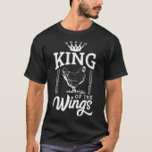 King of the Wings Funny Chicken Grillen Barbecue T-Shirt (Vorderseite)