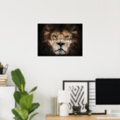 King of the World - Motivierend Erfolg der Lion Poster (Heimbüro)