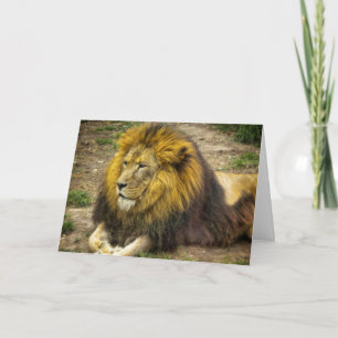 King of the Zoo Birthday Card Karte
