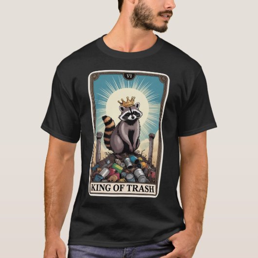 King of Trash Racoon Card T-Shirt (Vorderseite)
