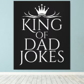 King of Vater Jokes Leinwanddruck (Insitu (Holzboden))