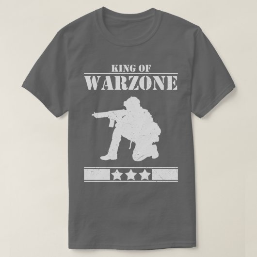 King of Warzone Gamer Gaming T-Shirt (Design vorne)