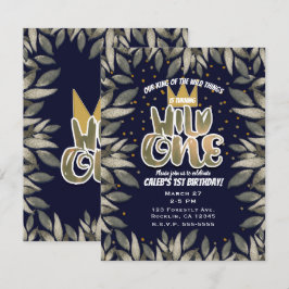 King of Wild Things ONE 1. Geburtstag Party Einladung