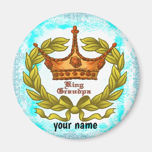 King Opa Crown-Magnet Magnet (Vorne)