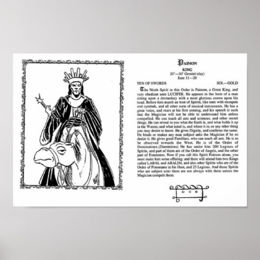 King Paimon Poster (Vorne)