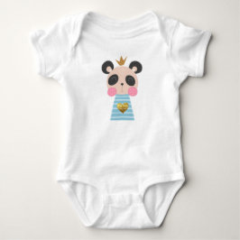 King Panda Baby Jersey Bodysuit Strampler