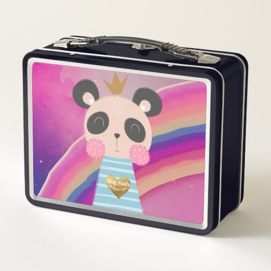 King Panda Metal Lunchbox (Rückseite)