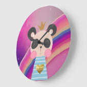 King Panda Round Acrylic Wall Clock Große Wanduhr (Winkel)