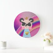 King Panda Round Acrylic Wall Clock Große Wanduhr (Zuhause)