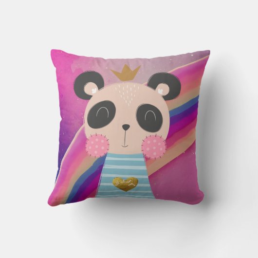 King Panda Throw Pillows Kissen (Rückseite)