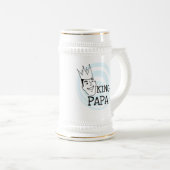 King Papa T - Shirt und Geschenke Bierglas (VorderseiteRechts)