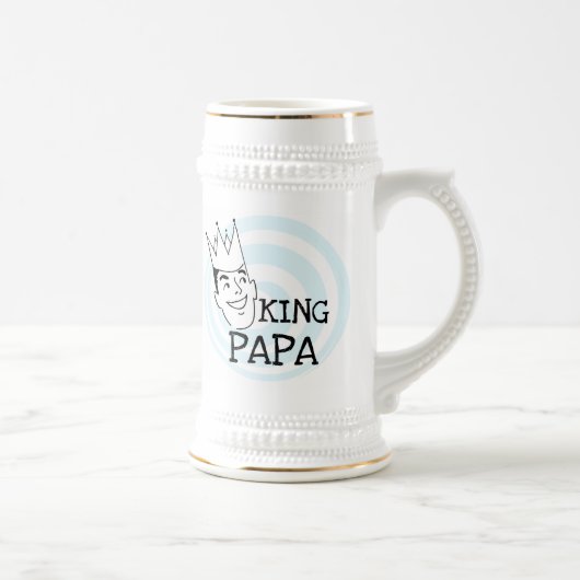 King Papa T - Shirt und Geschenke Bierglas (Rechts)