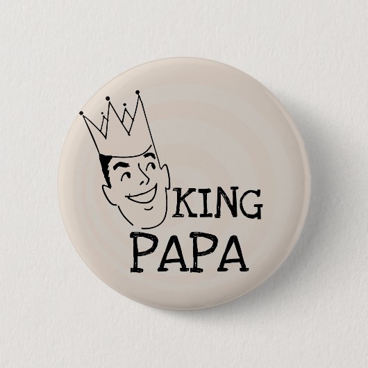 King Papa T - Shirt und Geschenke Button (Vorderseite)