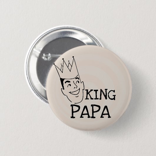 King Papa T - Shirt und Geschenke Button (Vorne & Hinten)