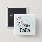 King Papa T - Shirt und Geschenke Button (Vorne & Hinten)
