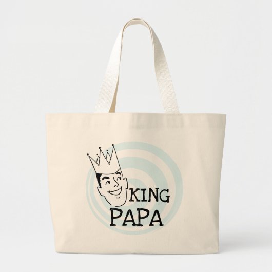 King Papa T - Shirt und Geschenke Jumbo Stoffbeutel (Vorne)