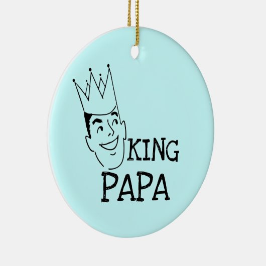 King Papa T - Shirt und Geschenke Keramik Ornament (Rechts)