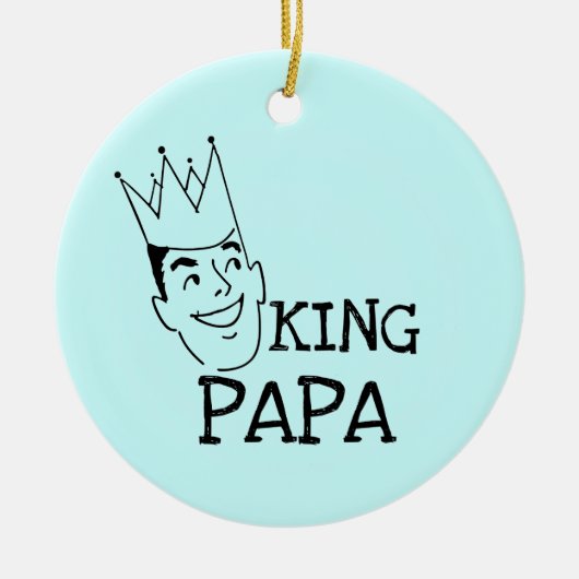 King Papa T - Shirt und Geschenke Keramik Ornament (Vorne)